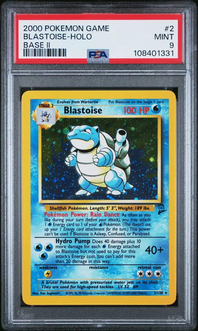 Blastoise-Holo, PSA 9