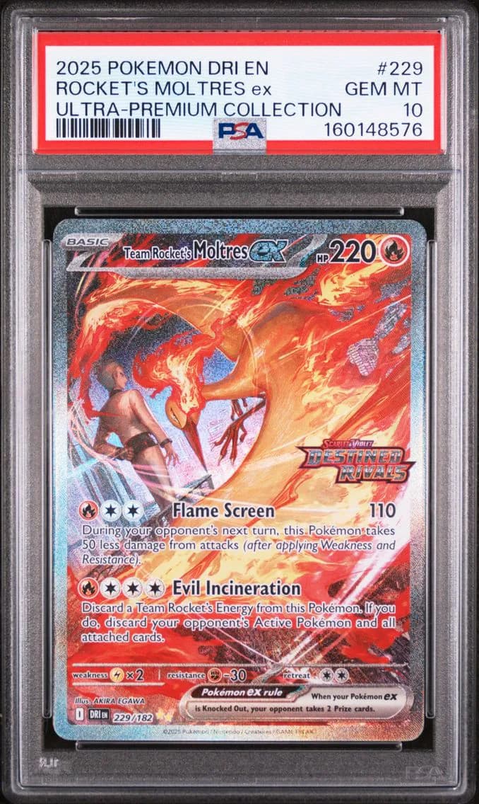 Team Rocket's Moltres EX, PSA 10
