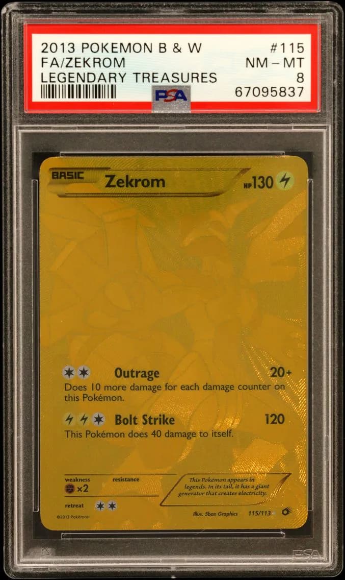 Full Art/Zekrom, PSA 8