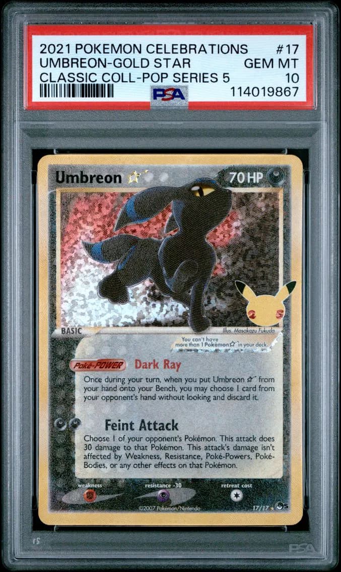 Umbreon-Gold Star, PSA 10