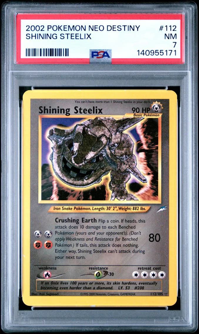Shining Steelix, PSA 7
