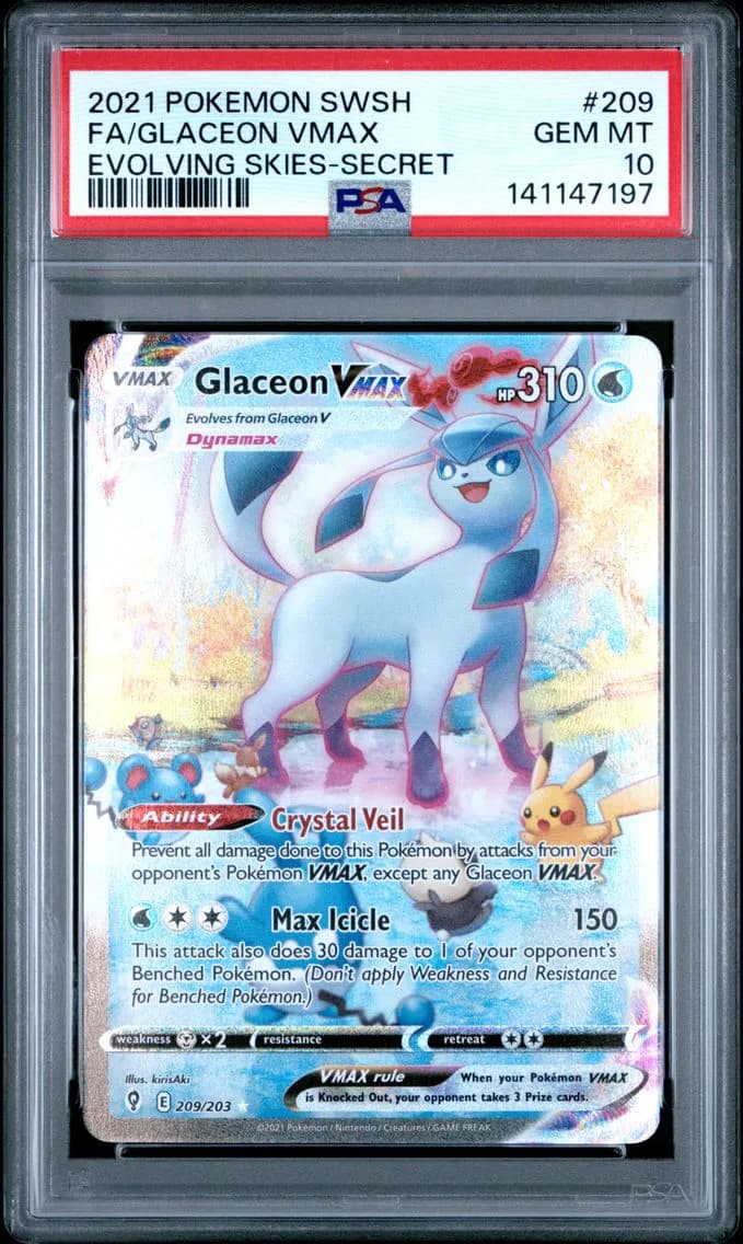 Full Art/Glaceon Vmax, PSA 10