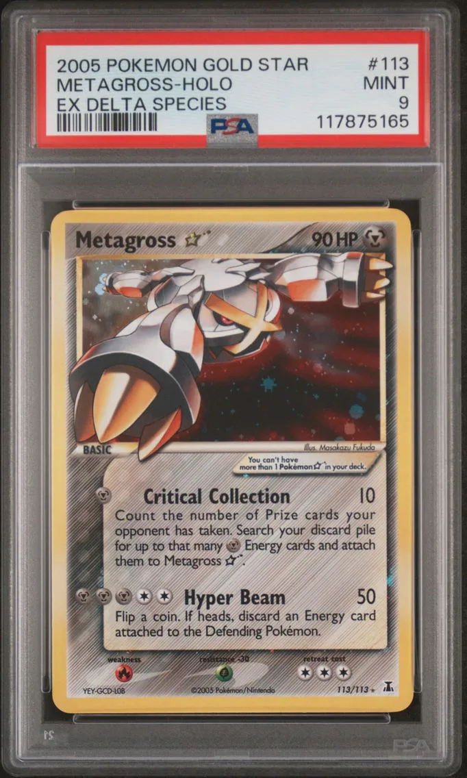 Metagross-Holo Gold Star, PSA 9
