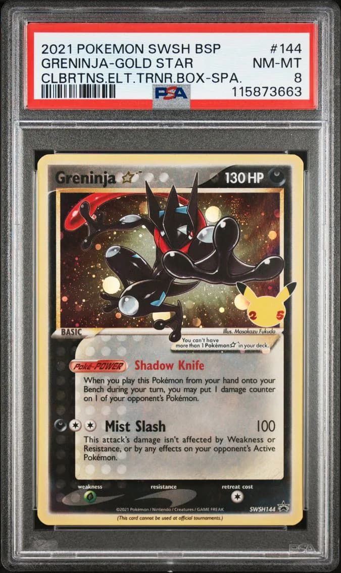 Greninja-Gold Star, PSA 8