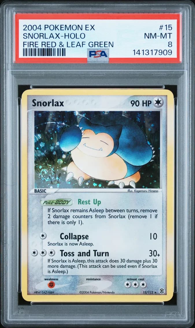 Snorlax-Holo, PSA 8