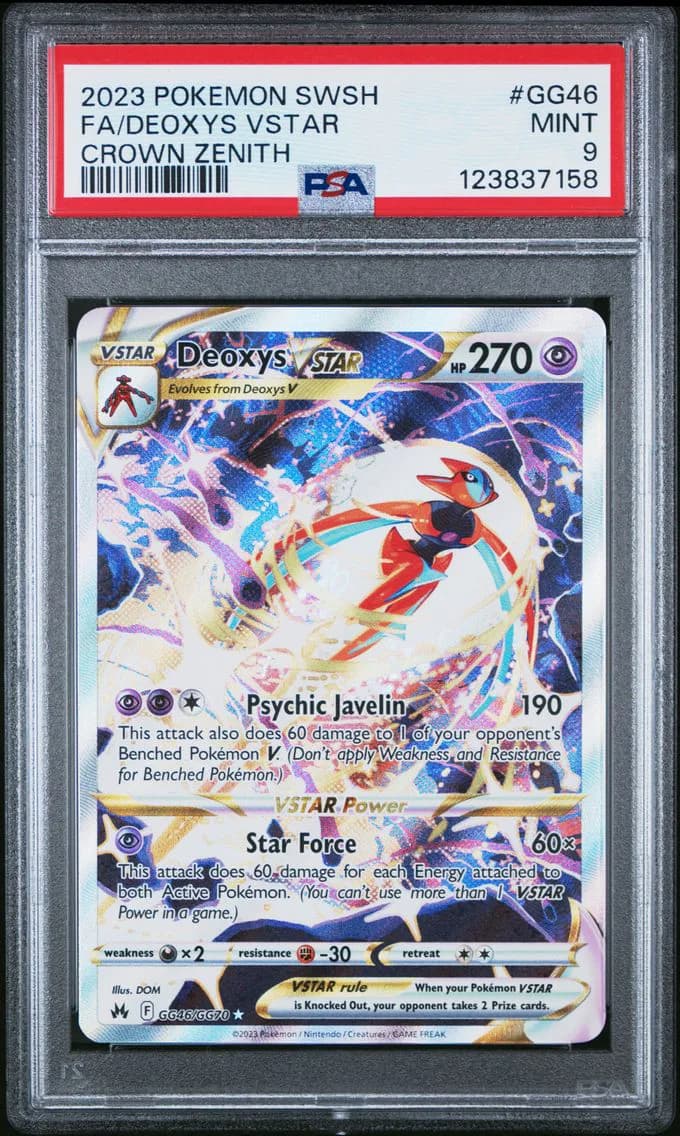 Full Art/Deoxys Vstar, PSA 9
