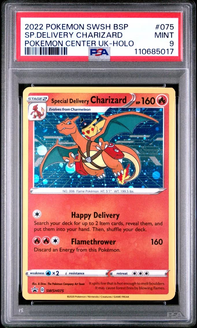 Special Delivery Charizard-Holo, PSA 9