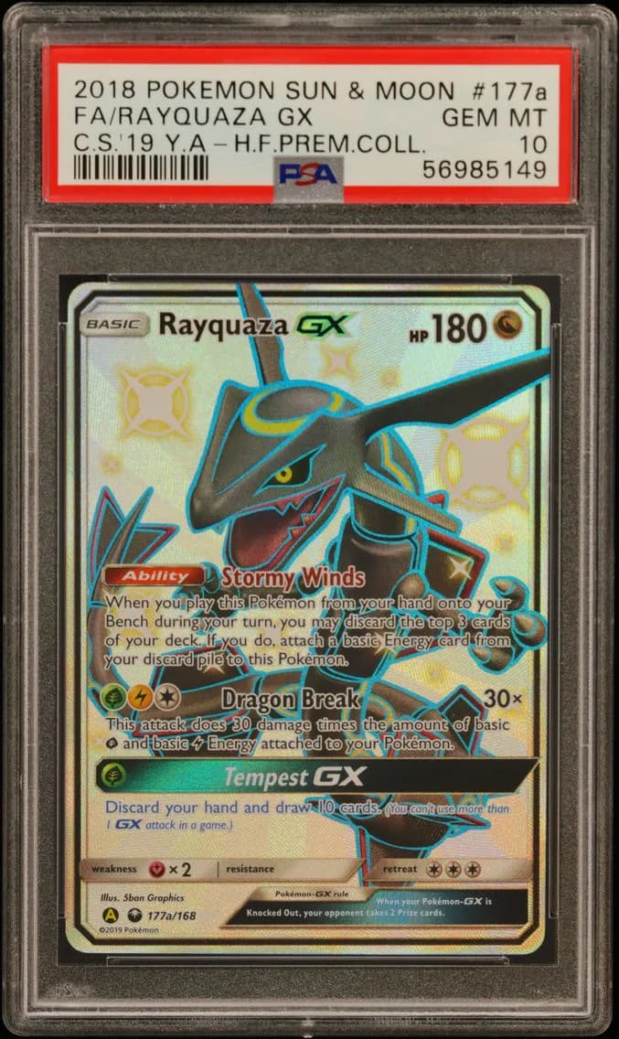 Full Art/Rayquaza GX, PSA 10