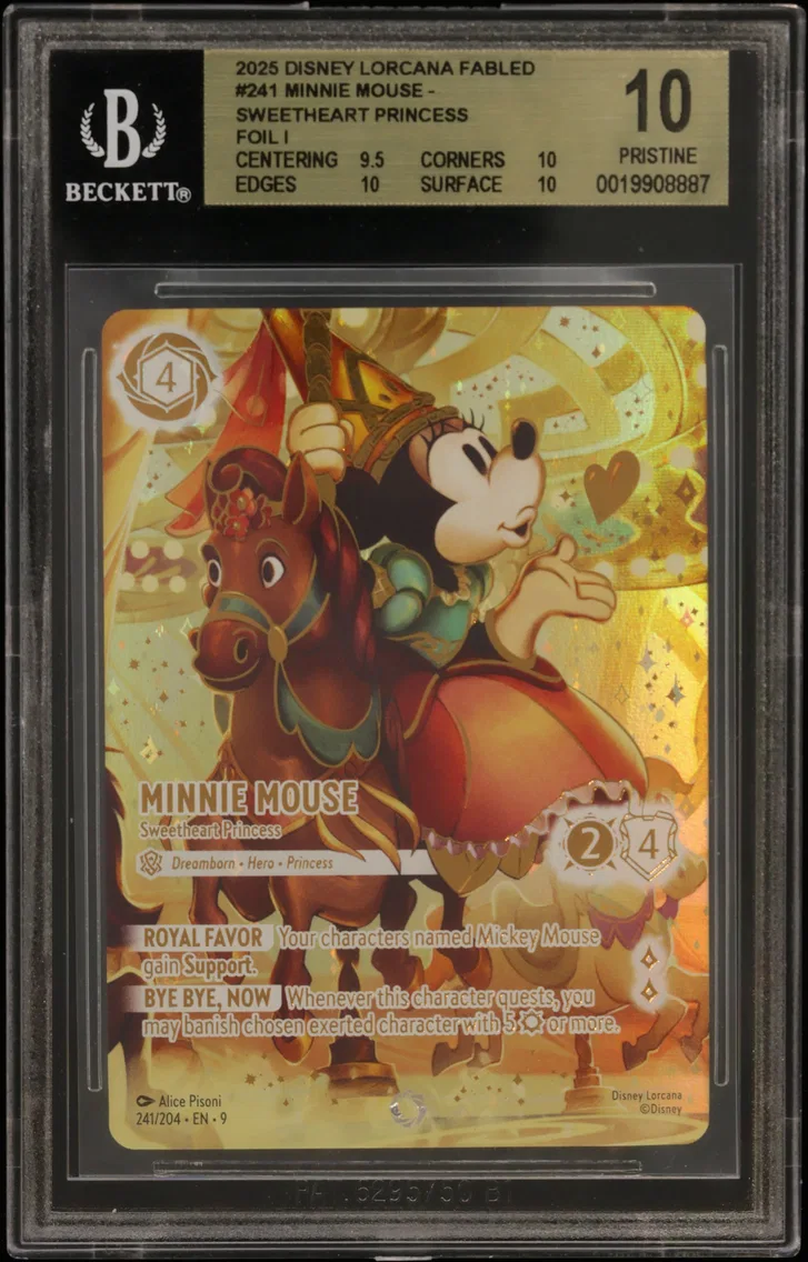 Minnie Mouse - Sweetheart Princess FOIL I BGS 10 Disney Lorcana TCG Fabled, BGS 10