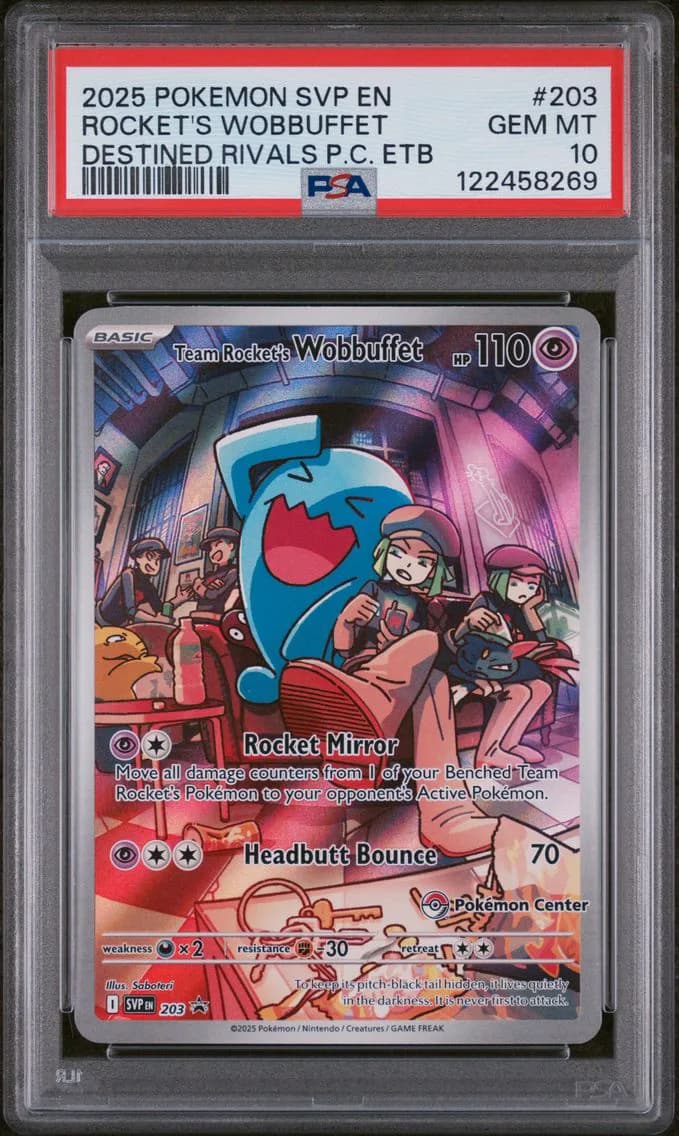 Team Rocket's Wobbuffet, PSA 10