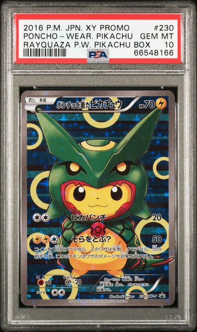 Poncho-Wearing Pikachu, PSA 10