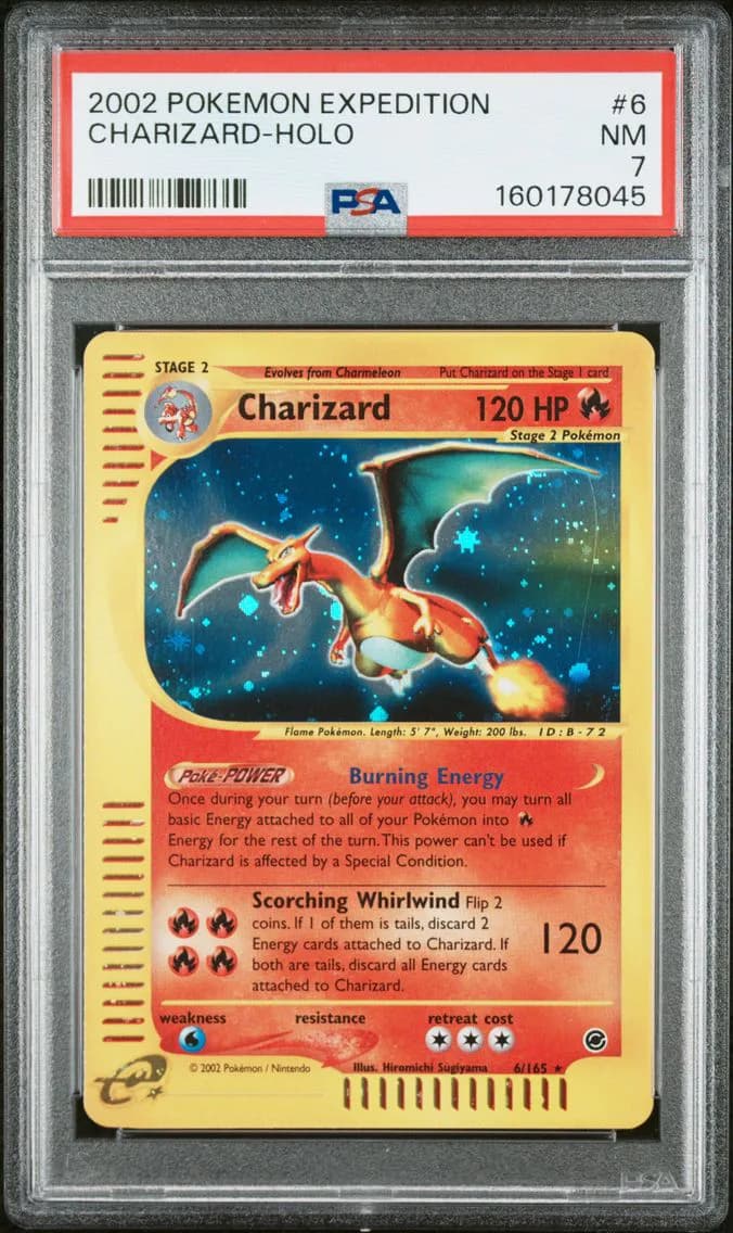 Charizard-Holo, PSA 7