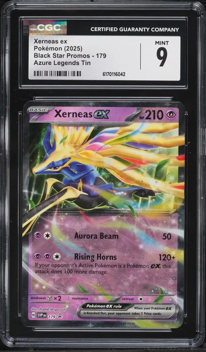 Pokemon Scarlet & Violet Promo Azure Legends Tin Xerneas EX #179, CGC 9