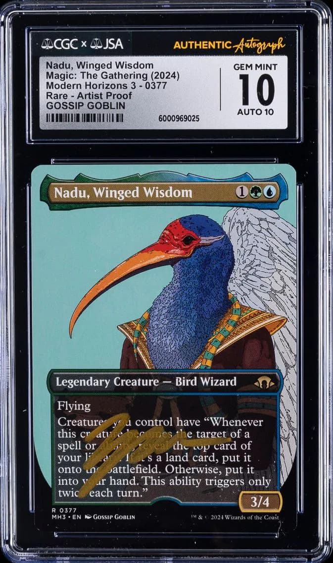 Nadu,  Winged Wisdom Artist Proof Auto + Sketch (Gossip Goblin), CGC 10