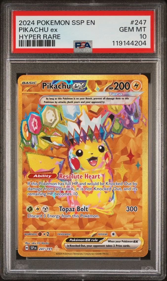 Pikachu EX, PSA 10