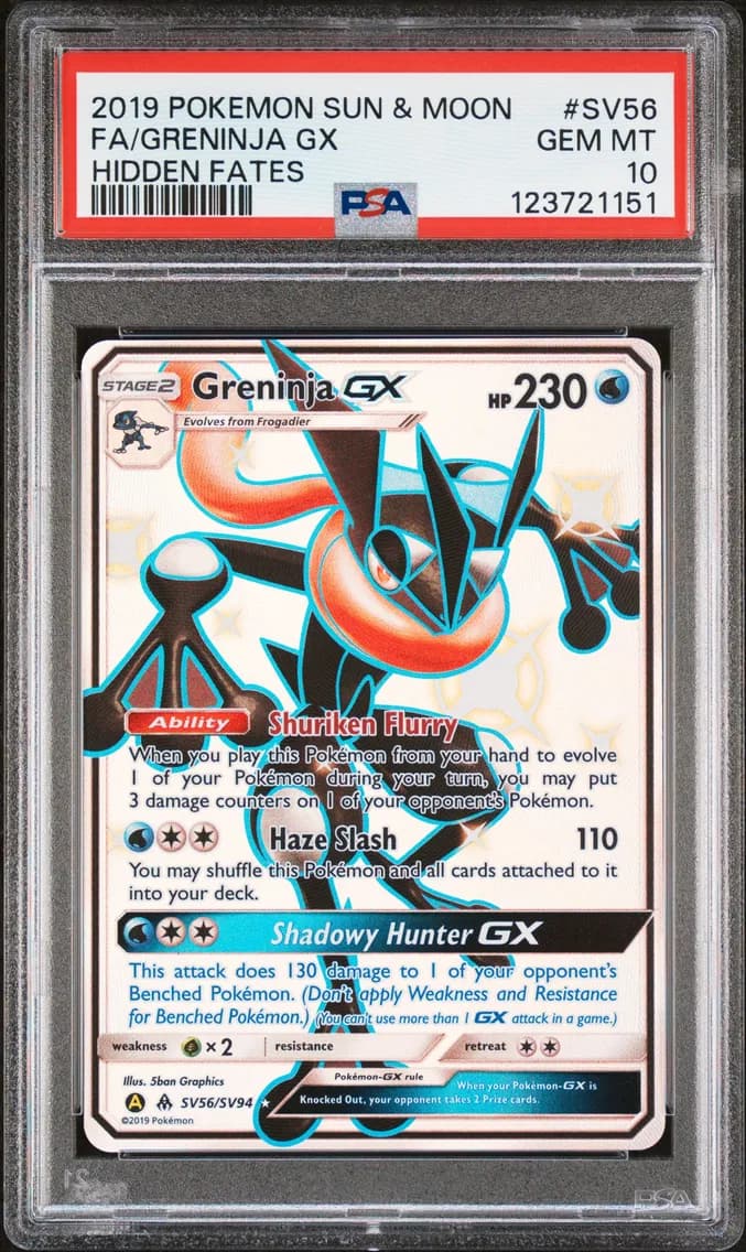 Full Art/Greninja GX, PSA 10