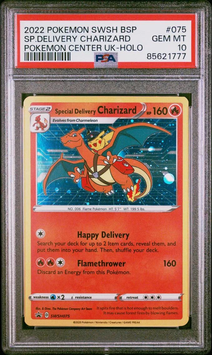 Special Delivery Charizard-Holo, PSA 10
