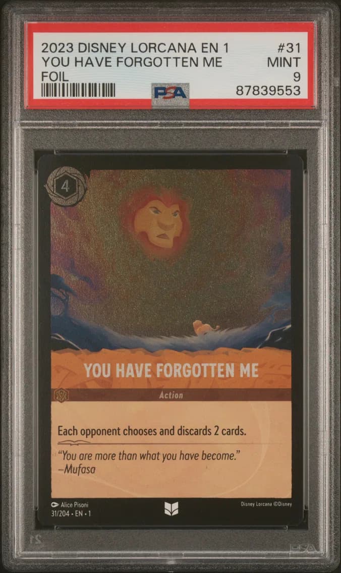 YOU HAVE FORGOTTEN ME, PSA 9
