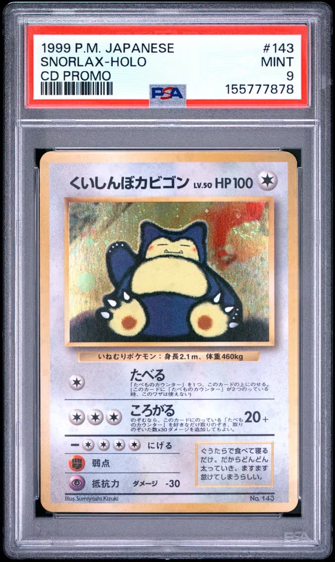 Snorlax-Holo, PSA 9