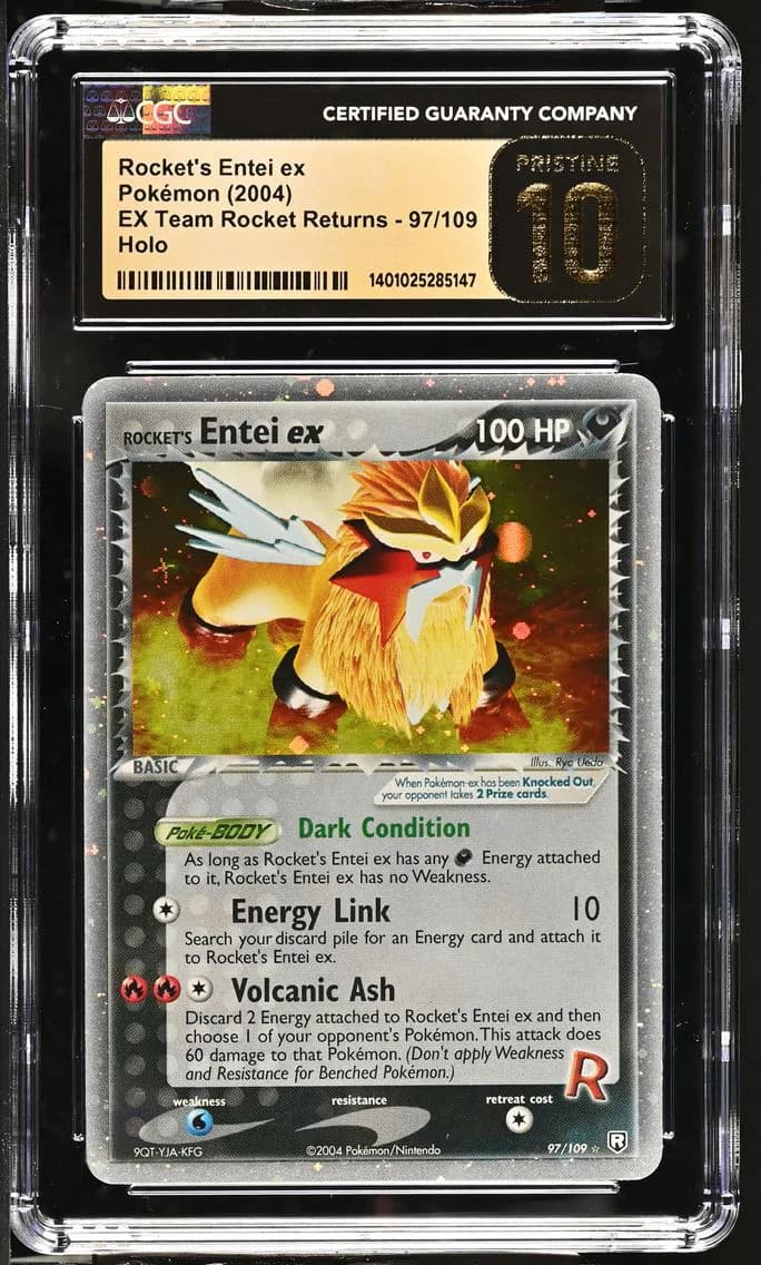Rocket's Entei ex, CGC Pristine 10