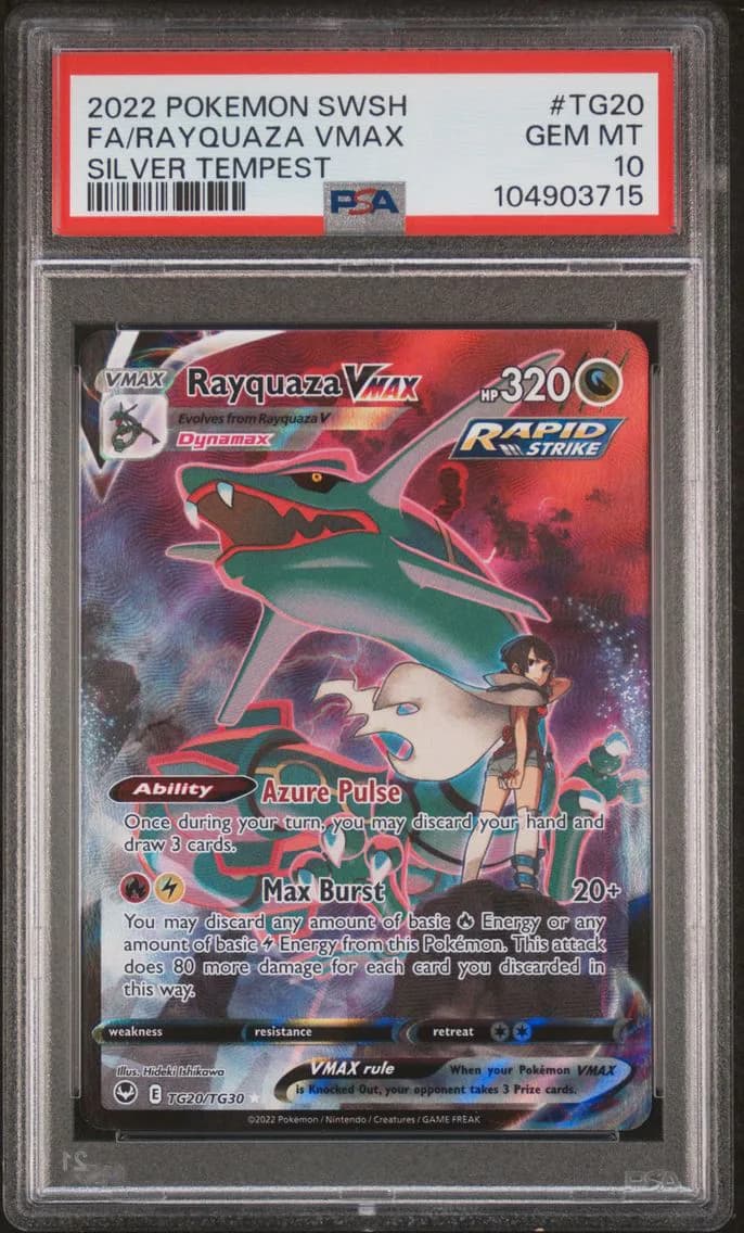 Full Art/Rayquaza Vmax, PSA 10