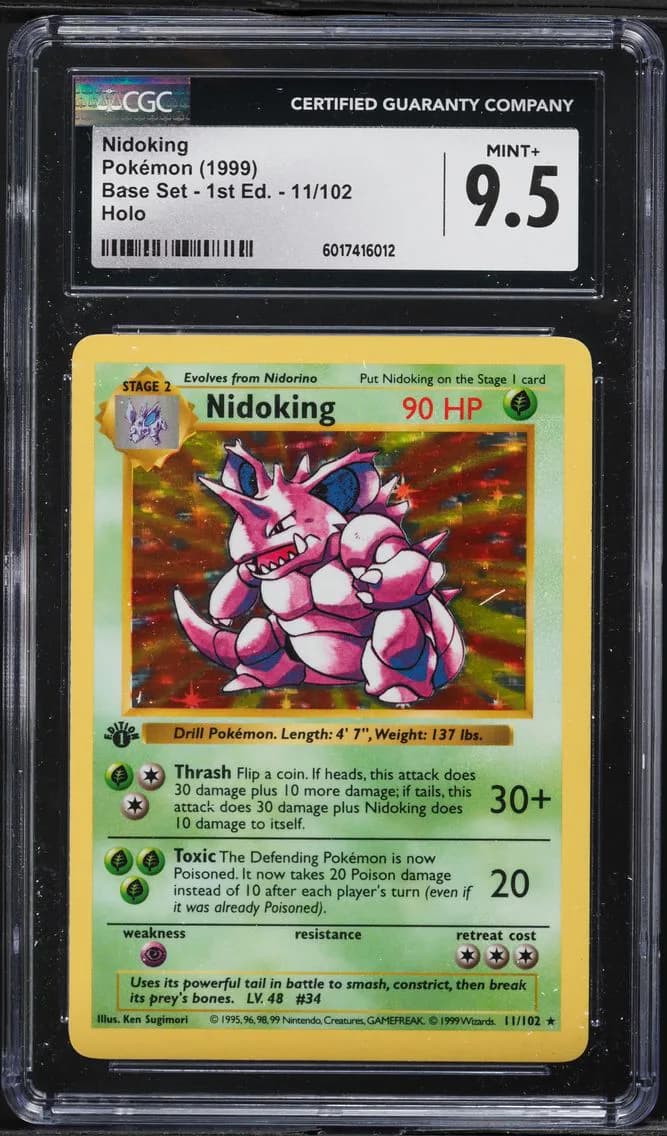 Nidoking-Holo 1st Edition, CGC 9.5