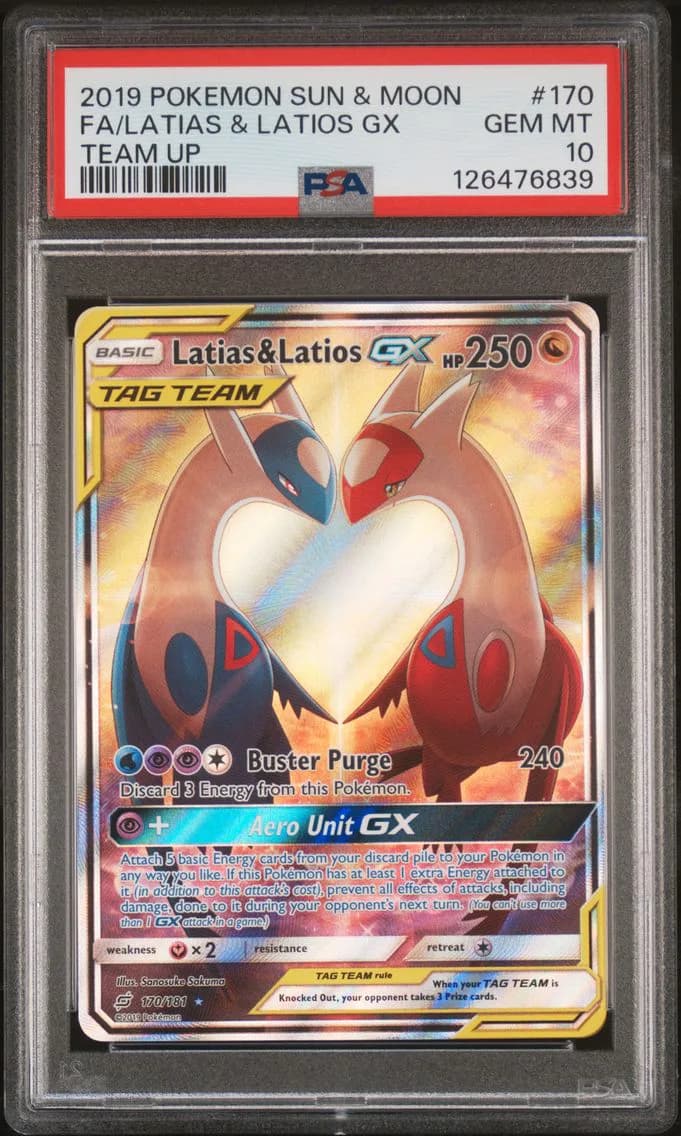 Full Art/Latias & Latios GX, PSA 10