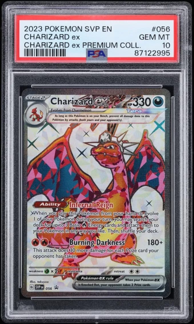 Scarlet & Violet Promo Premium Collection Full Art Charizard Ex GEM, PSA 10