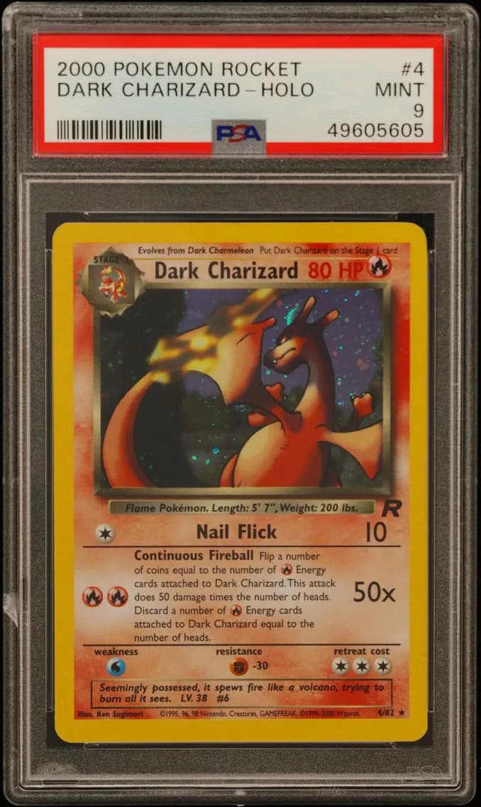 Dark Charizard-Holo, PSA 9