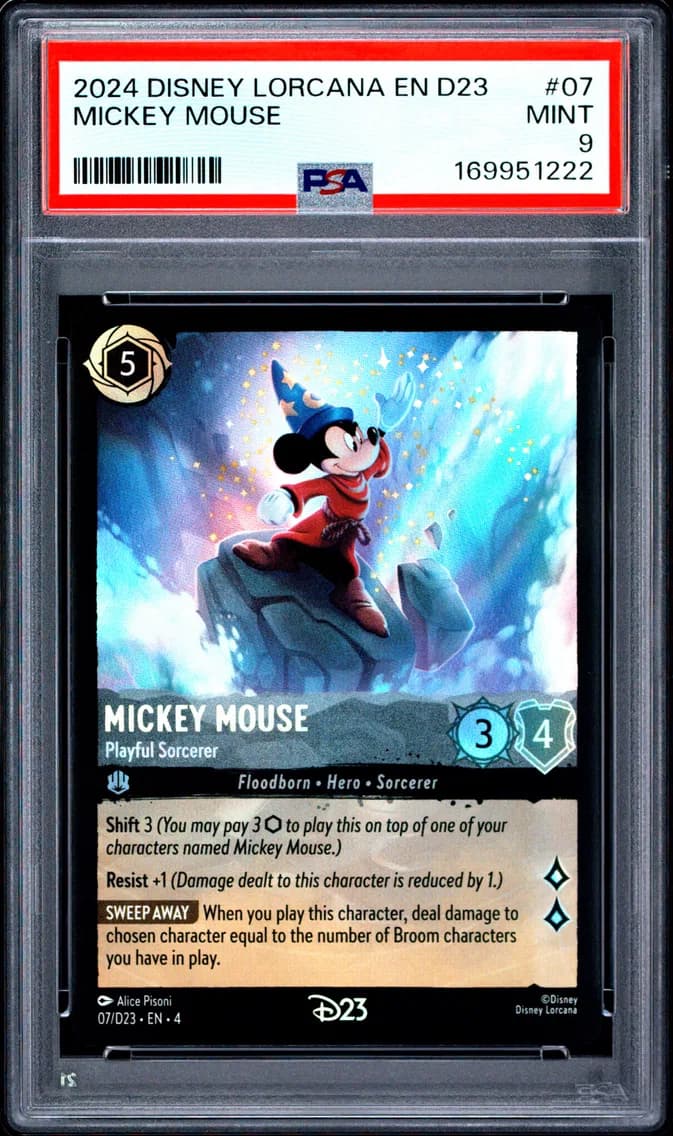 Mickey Mouse - Playful Sorcerer, PSA 9