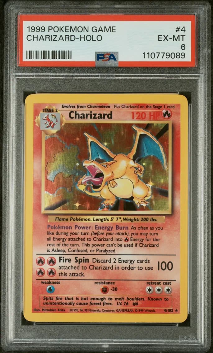 Charizard-Holo, PSA 6