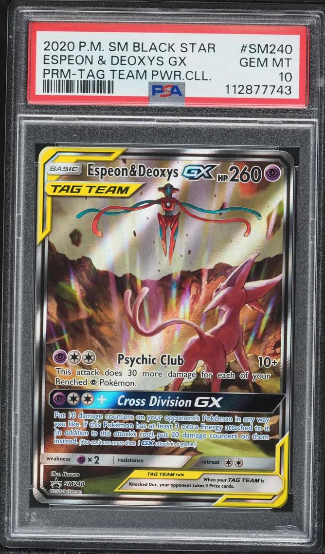 Espeon & Deoxys GX, PSA 10