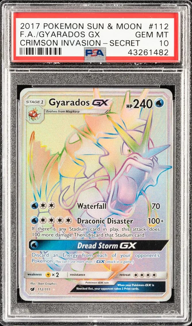 FULL ART/GYARADOS GX, PSA 10