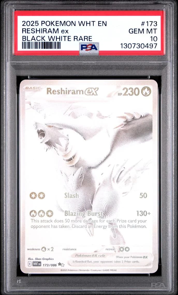 Reshiram EX, PSA 10