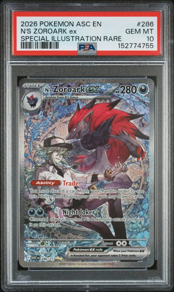 N's Zoroark EX, PSA 10