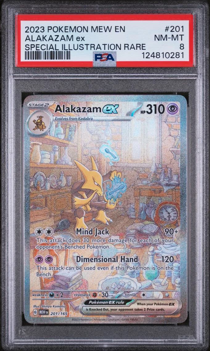 Alakazam EX, PSA 8