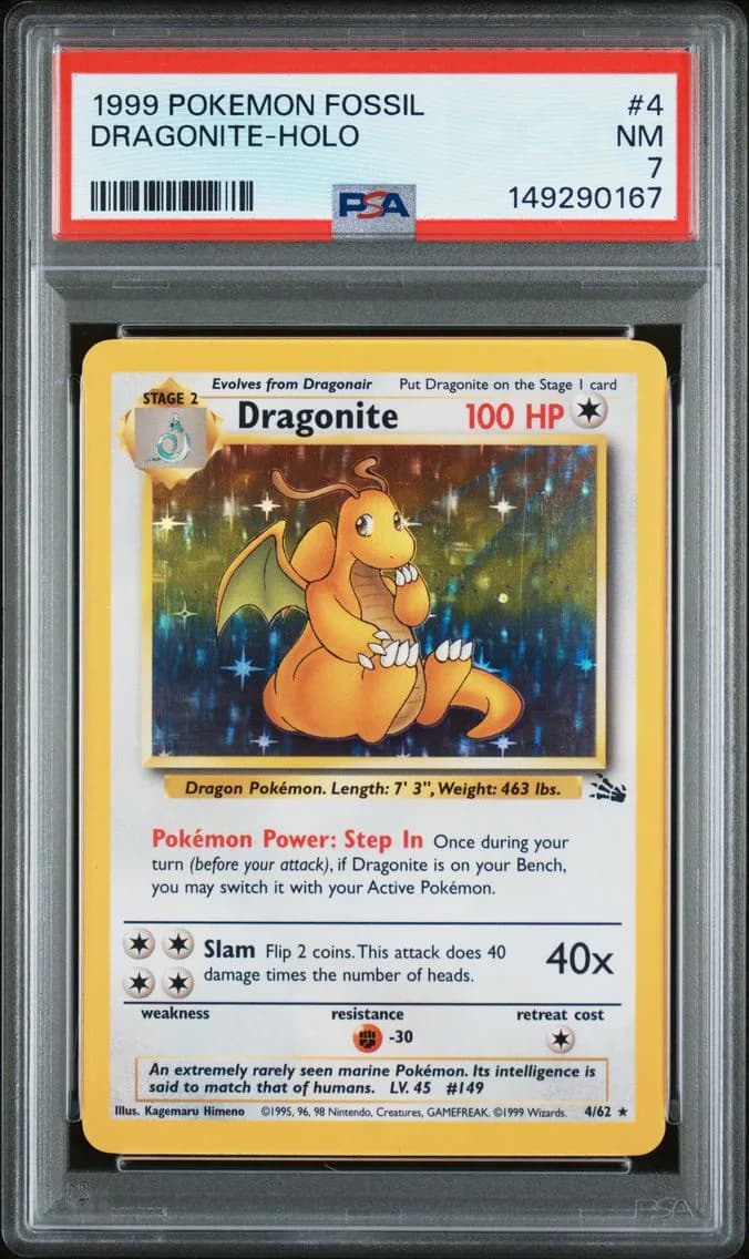 Dragonite-Holo, PSA 7