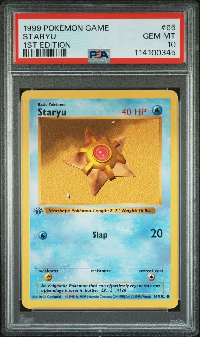 Staryu 1st Edition, PSA 10