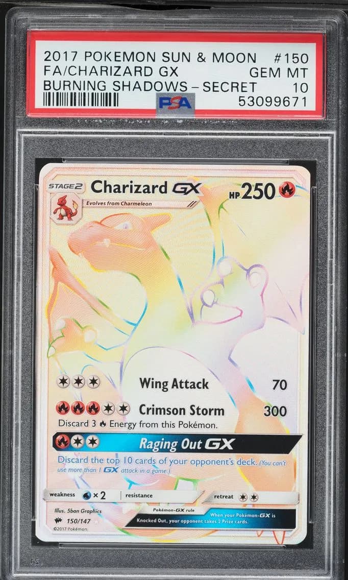 Full Art/Charizard GX, PSA 10