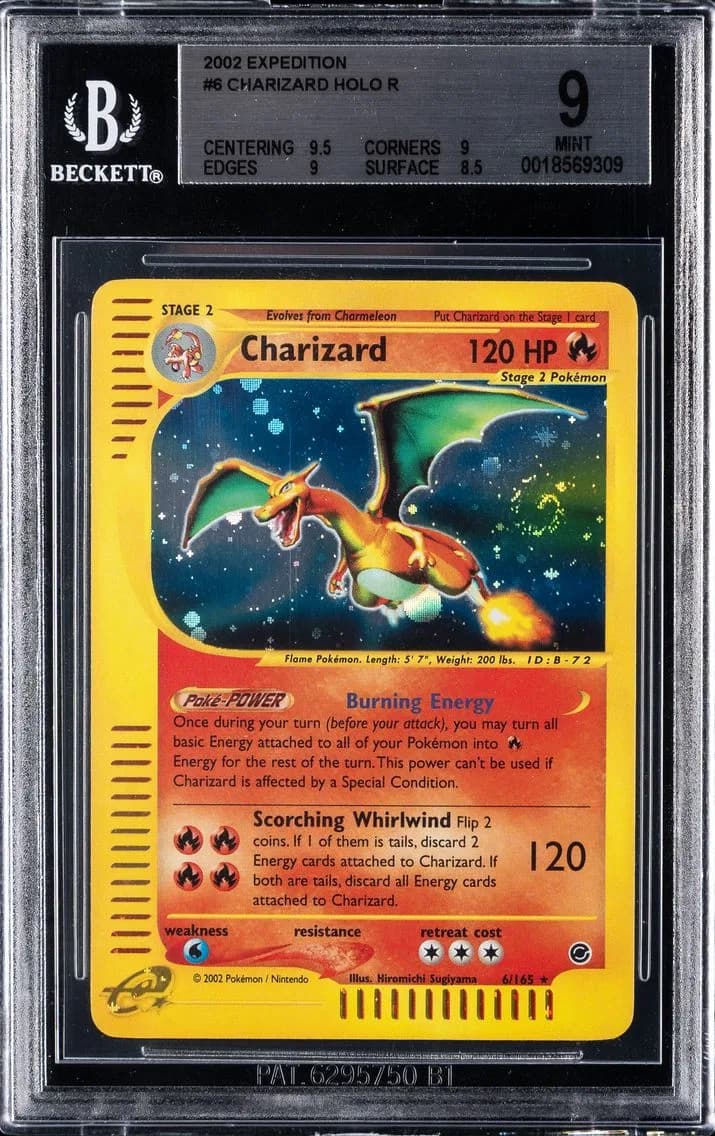 Charizard-Holo BGS 9 Expedition Pokemon, BGS 9