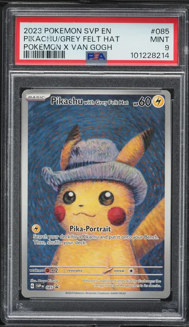 Pikachu With Grey Felt Hat, PSA 9