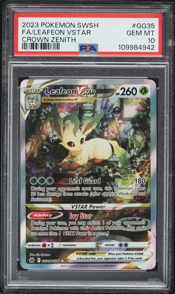 Full Art/Leafeon Vstar, PSA 10