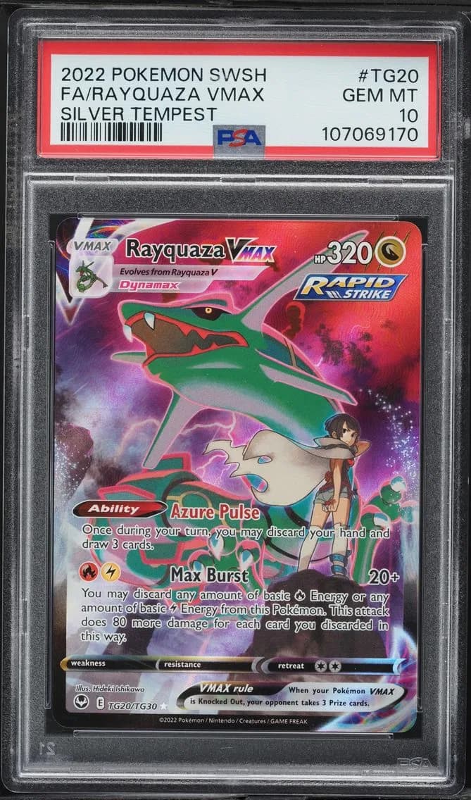 Full Art/Rayquaza Vmax, PSA 10