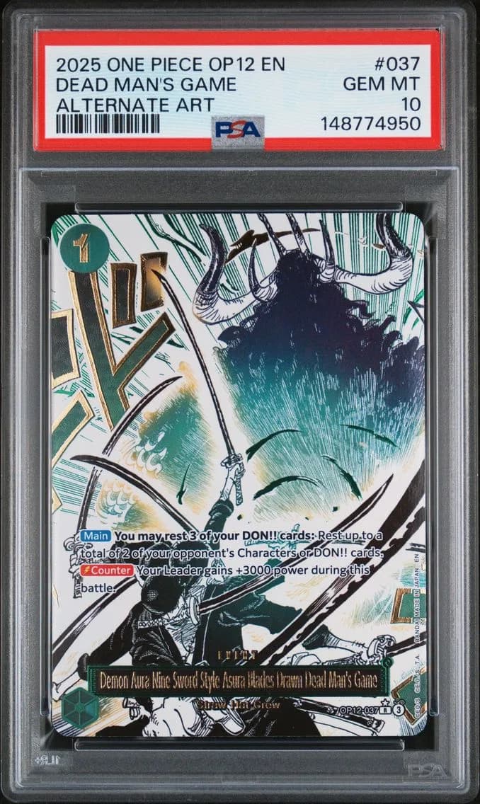 Demon Aura Nine-Sword Style Asura Blades Drawn Dead Man's Game, PSA 10