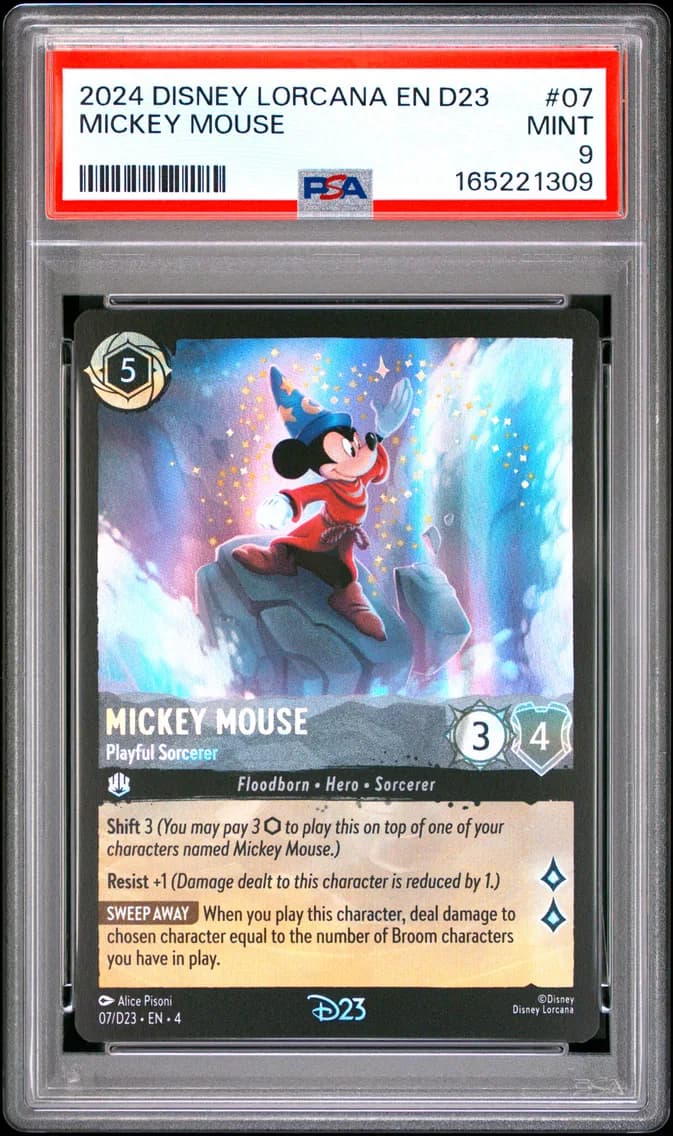 Mickey Mouse - Playful Sorcerer, PSA 9