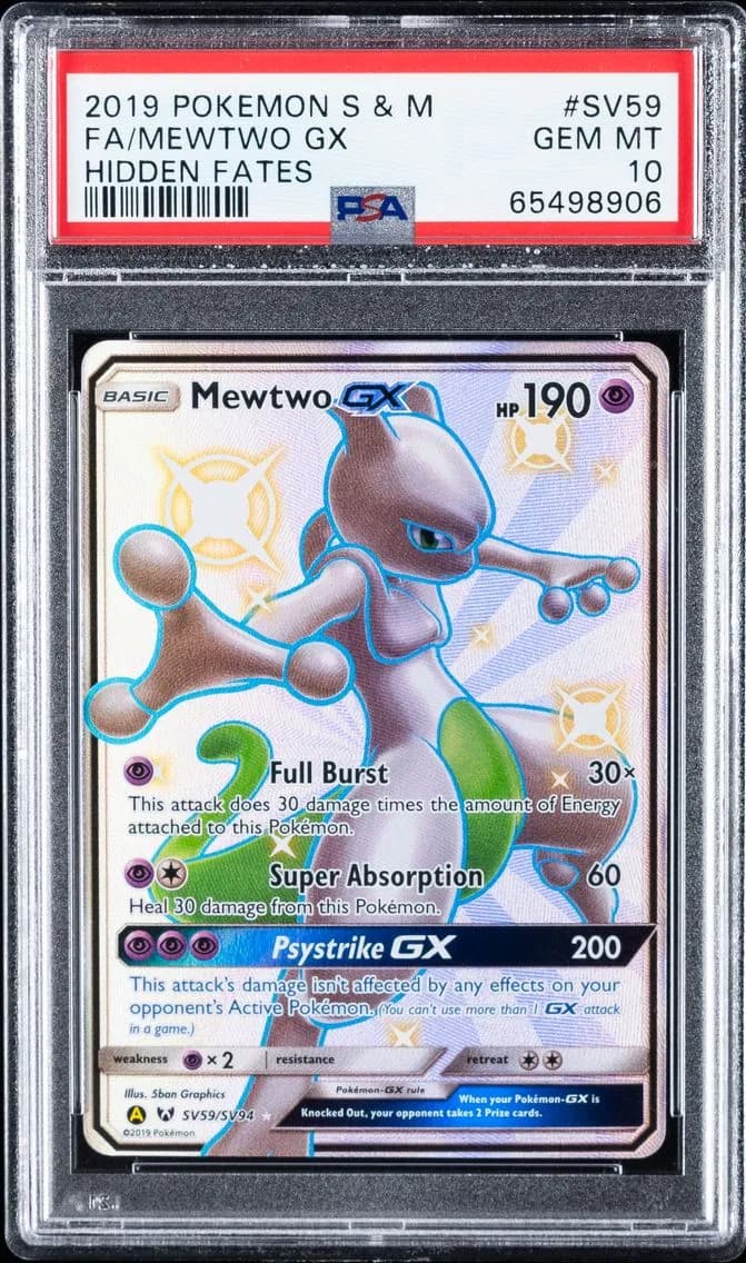 Full Art/Mewtwo GX, PSA 10