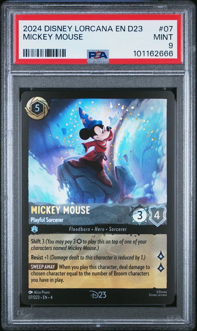 Mickey Mouse - Playful Sorcerer, PSA 9