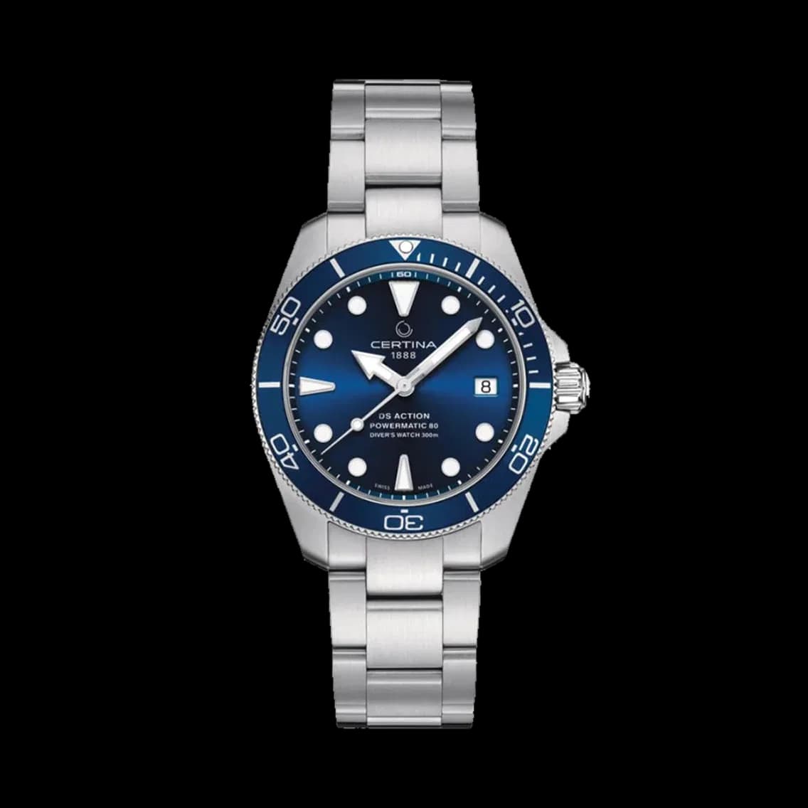 Certina DS Action Diver Powermatic 80 38mm - Blue on Bracelet, TEDDY BALDASSARRE 10