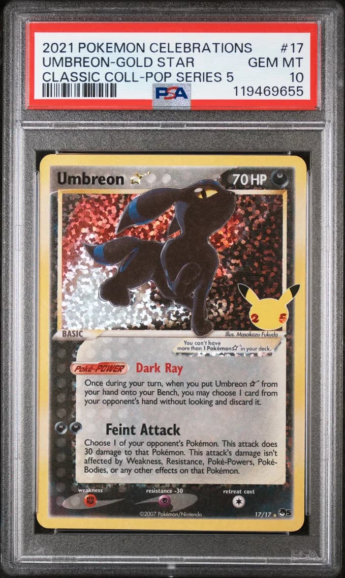 Umbreon-Gold Star, PSA 10