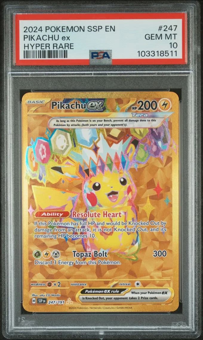 Pikachu EX, PSA 10